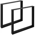 Produktbild: SO-TECH® Tischgestell TAB Stahl schwarz matt Profil 80 x 40 mm (2-St), bis Höhe: 720 mm und Tiefe: 800 mm schwarz 72 cm x 80 cm