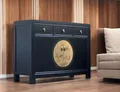 Produktbild: OPIUM OUTLET Kommode Sideboard Schrank Hochzeitsschrank Möbel orientalisch chinesisch asiatisch Büffet Anrichte schwarz-beige Vintage Shabby Chic Stil antiker Landhaus-Stil