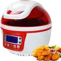 Produktbild: HEISSLUFTFRITTEUSE XXL FLIGAR HEISSLUFTOFEN AIRFRYER ohne Fett ROT SYNTROX