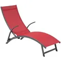 Produktbild: Liegestuhl Samba Granatapfel & Graphit - Hespéride