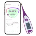 Produktbild: cyclotest mySense Basalthermometer mit Bluetooth & Zyklus-App zum Messen der Basaltemperatur nach NFP für Kinderwunsch und natürliches Zyklustracking