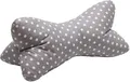 Produktbild: herbalind Nackenkissen Leseknochen grau, 1-tlg., gemustertes Nackenkissen, Kopfkissen mit Punkten in 40x18 cm