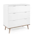 Produktbild: Kommode GÖTEBORG - weiß - Sonoma Eiche - 80 cm breit Sideboard Anrichte