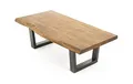 Produktbild: byLIVING Couchtisch Judy/Sofatisch mit Baumkante/Massivholz Akazie Natur braun/Gestellt Metall schwarz pulverbeschichtet/Baumkantentisch klein/B 120, H 45, T 60 cm