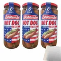 Produktbild: Böklunder Hot Dog Würstchen in Eigenhaut 3er Pack (3x300g Glas, 6 Würstchen) + usy Block