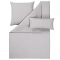 Produktbild: Estella Exquisit Halbleinen Bettwäsche-Garnitur Alvaro Farbe grau-810 Größe 135 x 200 + 80 x 80 + 40 x 80 cm
