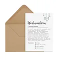 Produktbild: Postkarte WEIHNACHTEN Definition inkl. Briefumschlag Weihnachtskarte