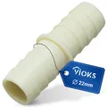 Produktbild: VIOKS Waschmaschine Abfluss Adapter 2x24mm Außen-Ø für Ablaufschläuchen mit 22 mm Endstück-Ø/Abwasserschlauch Spülmaschine & Schlauchverbinder für Ablaufschlauch Waschmaschinenschlauch