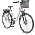 Produktbild: Telefunken E-Bike, Weiß, Metall, 110 cm, Akkustatusanzeige, Freizeit, E-Mobilität, E-Bikes