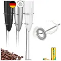Produktbild: Milchaufschäumer Handheld Elektrisch Für Cappuccino Latte Weiß Batteriebetrieb 2