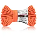 Produktbild: Ganzoo Paracord 550 Seil rot orange, 4mm, Typ 3, Nylon Polyester, Hybrid, Armband, Hunde-Leine, Hunde-Halsband knüpfen, ca. 250kg Bruchlast, Outdoor Rope, Camping Schnur, Allzweckseil, 30 Meter