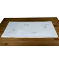 Produktbild: Läufer Tischdecke Leinen-Optik Bestickt Deko Esszimmer Serie Pusteblume Tischwäsche Stickerei Blumen Ornamente Deckchen Typ887 Tischläufer 40x90 cm wollweiß