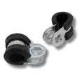 Produktbild: 5x 8mm Rohrschellen mit Gummieinlage I Kabelschellen zum Schrauben I Schlauch...