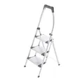 Produktbild: Hailo LivingStep Comfort, Alu-Klapptritt, 3 Stufen, hoher Sicherheitshaltebügel, Füße mit Soft-Grip-Sohlen, belastbar bis 150 kg, 4303-201