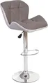 Produktbild: Barhocker MCW-A92, Barstuhl Tresenhocker, höhenverstellbar Kunstleder taupe-grau