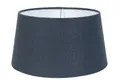 Produktbild: Dirk Davids Leuchten GmbH Lampenschirm Lampenschirm für Tischleuchte in Rund Leinen Blau 35-25-19cm, Hochwertiger Lampenschirm