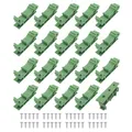 Produktbild: BuxiuGK 20 Stück(10 Sätze) PCB DIN C45 Schiene Hutschienen Adapter Kunststoff mit 40 Schrauben zum Sichern und Halten von Leiterplatten oder elektronischen Schaltgeräten für 35mm DIN-Schiene