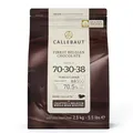 Produktbild: CALLEBAUT Receipe No. 70-30-38 - Kuvertüre Callets, Zartbitterschokolade, 70,5% Kakao, 2,5 kg - 1er Pack