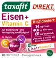 Produktbild: Taxofit Eisen Folsäure Vitamin C Nahrungsergänzungsmittel 20 Stück Granulat