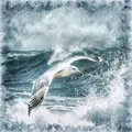 Produktbild: 20 Servietten Seagulls in Stormy Sea Möwe im Sturm Vögel Tiere Meer Deko 33x33cm