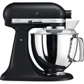 Produktbild: KitchenAid Küchenmaschine - Artisan - Kippbarem Food Processor - Teigknetmaschine mit 5 Zubehör - 2 Schüsseln aus Edelstahl - 4.8 L - Gusseisen schwarz