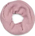 Produktbild: styleBREAKER Unisex Strick Loop Schal Einfarbig mit Wellenmuster, warmer Winter Strickschal, Schlauchschal 01018169, Farbe:Altrose