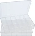 Produktbild: VBS Aufbewahrungsbox, mit 17 Fächern 27 cm x 18 cm x 4 cm 2er-Pack