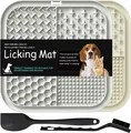 Produktbild: Leckmatte Hund 2 Stück Schleckmatte Hund mit Silikonspatel und Bürste Hundesp...