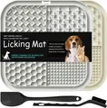 Produktbild: Lesipee Leckmatte Hund, 2 Stück, Schleckmatte Hund mit Silikonspatel und Bürste