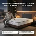 Produktbild: Arensberger JANA Federkernmatratze - 20cm Höhe - Matratze mit Schaumstoff + Gelschaum Schicht - H3 Mittelfest – 7 Zonen - Federkern - Liegekomfo...
