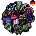 Produktbild: 50 Stück Aufkleber, wasserdichte Aufkleber, Graffiti Aufkleber, Neon Graffiti St