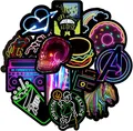 Produktbild: 50 Neon Graffiti Sticker -  Aufkleber für Fahrrad, Skateboard, Glas