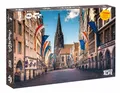 Produktbild: Puzzle Münster Prinzipalmarkt 1000 Teile Größe 66 5 x 50 cm mit Poster Puzzle