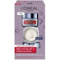 Produktbild: L'Oréal Paris Gesichtspflege Set, Anti-Aging Hyaluron Tagespflege und Nachtpflege, mit Micro-Filler Hyaluronsäure, Revitalift Filler, 2 x 50 ml