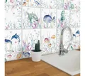 Produktbild: K&L Wall Art Fliesenaufkleber Fliesenaufkleber Set selbstklebend Kvilis Delfin Wal Schildkröte Fische