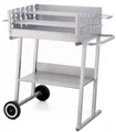 Produktbild: Tepro Holzkohlengrill Grillwagen mit Rollen Pasadena silber inkl. Haltergriffe