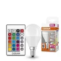 Produktbild: OSRAM E14 LED Leuchtmittel mit Fernbedienung RGBW dimmbar 4,9W wie 40W Farbwechsel