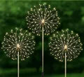 Produktbild: NEU 3er-Pack LED-Gartenstecker Pusteblume 120 warmweiße LEDs Batteriebetrieb
