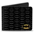 Produktbild: Buckle-Down Bifold Geldbörse für Erwachsene, Unisex, Batman, Schwarz/Grau/Gelb, 4.0