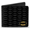 Produktbild: Bi-Fold Wallet Bat Signal Corner/Bat Monogram Black/Gray/Yellow (US IMPORT)