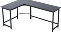 Produktbild: Vinsetto Computertisch Schreibtisch Eckschreibtisch höhenverstellbar Metall Schwarz 168 x 120 x 75 cm