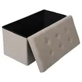 Produktbild: Faltbarer Sitzbank Fußhocker Sitzhocker Aufbewahrungsbox Sitztruhe Hocker SH32cm