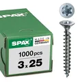 Produktbild: SPAX Universalschraube, 3,0 x 25 mm, 1000 Stück, T-STAR plus, Senkkopf, Vollgewinde, 4CUT, WIROX A3J, blank verzinkt, 1191010300255