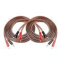 Produktbild: MEIRYFA HiFi OFC Lautsprecherkabel mit Bananenstecker, Y-Stecker und U-Gabelstecker, 2 Stück (2 m), Jumper-Kabel für Lautsprecher und Verstärker