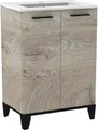 Produktbild: Fackelmann TE-A Badmöbelset Nature Oak, Badschrank mit Keramikbecken