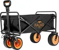 Produktbild: FALKO GO Elektrischer Bollerwagen faltbar, breite Reifen auf allen Untergründen, Handwagen mit Motor, Gartenwagen Strandwagen für Ausflüge