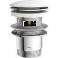 Produktbild: Kirchhoff Design-Ablaufventil mit Überlauf Kappe 41,9 mm (1 1/4 Zoll) x 65 mm Weiß