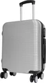 Produktbild: ABS Hartschale Reise Koffer Trolley Gepäck vier 360° Rollen Malaga Silber Gr. M