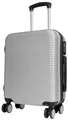 Produktbild: Hartschale Reise Koffer Trolley Weekender aufrecht rollbar Malaga Silber Gr. M