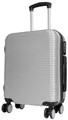 Produktbild: ABS Hartschale Reise Gepäck Koffer Trolley Bordgepäck Serie Malaga Silber Gr. M